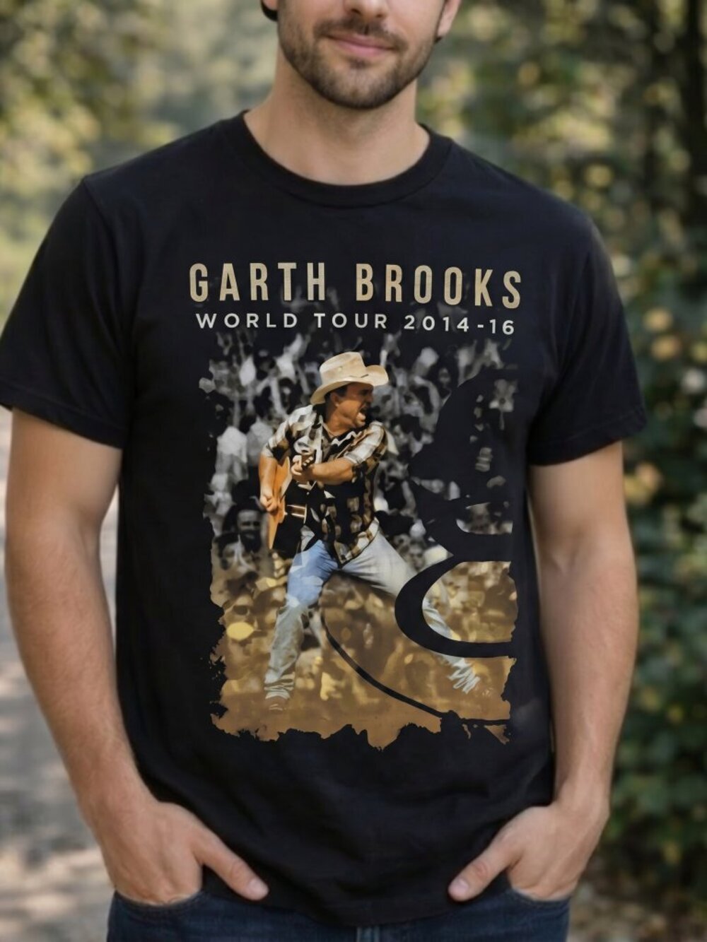 GARTH BROOKS WORLD TOUR  TEE (MEDIUM)